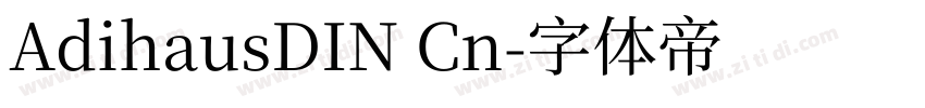 AdihausDIN Cn字体转换